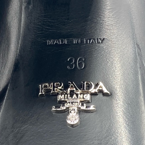 NWOB Prada Black Platform Leather Knee Boot - Sz 6 - Picture 7 of 8